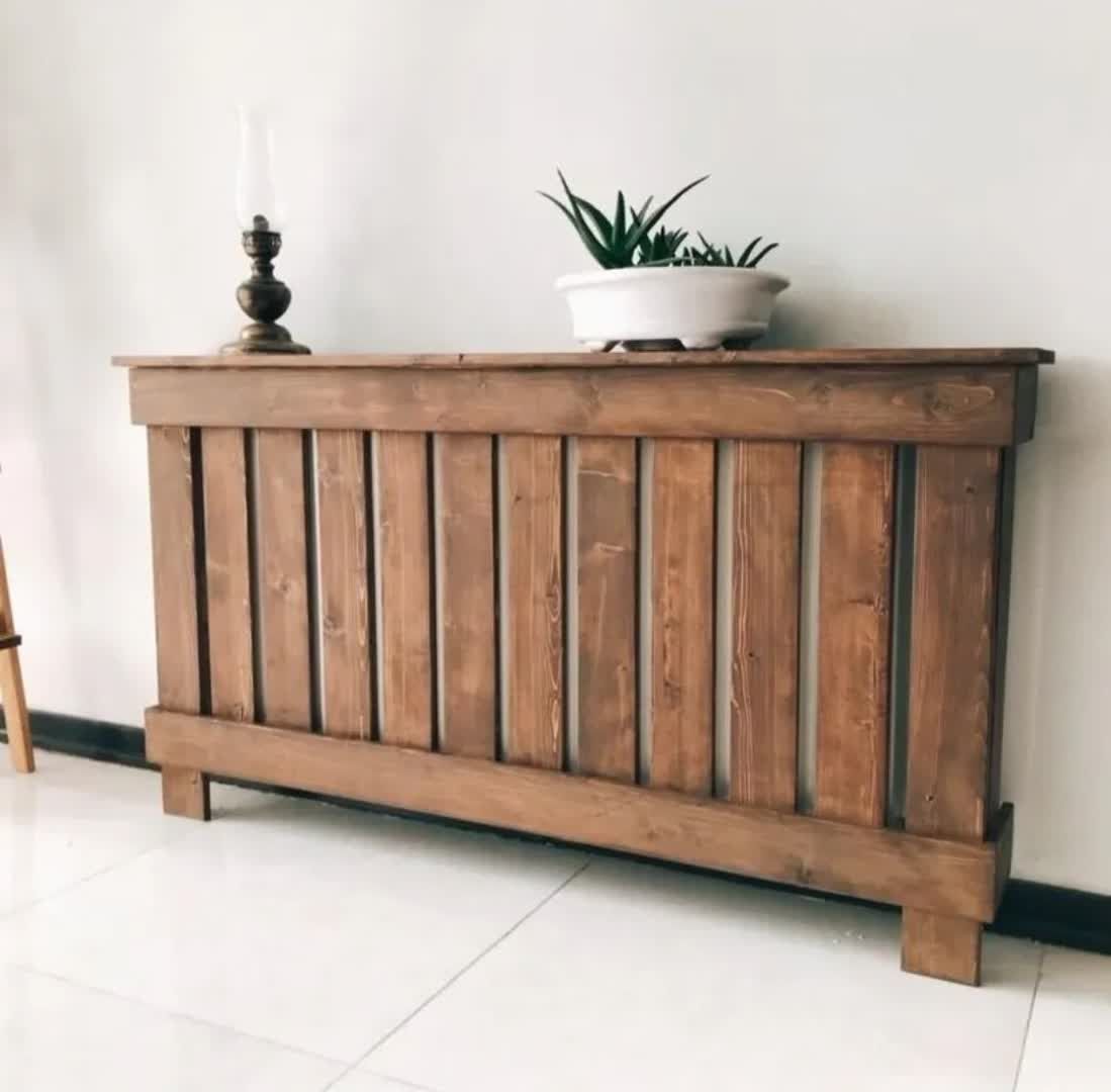کاور شوفاژ چوبی روستیک حونمو مدل نرده‌ای دارای رنگبندی با ارسال رایگان در خرید نقدی